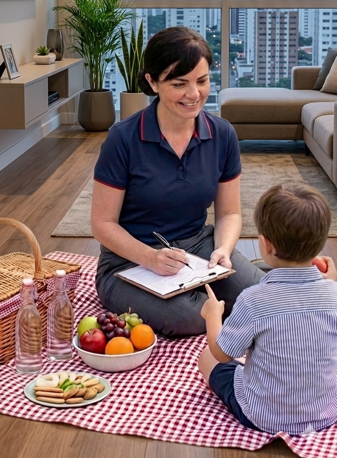 Giselli Abe em atendimento